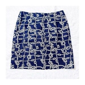 Talbots Rope Print Pencil Skirt size 2P
